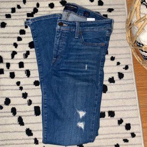 Lucky Brand Mid Rise Ava Skinny Jean Distressed Ankle